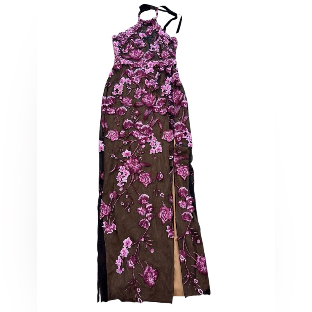 MARCHESA NOTTE***Elegant Floral Embroidered Dress Gown***US 6***$1195 NWT - Picture 5 of 6